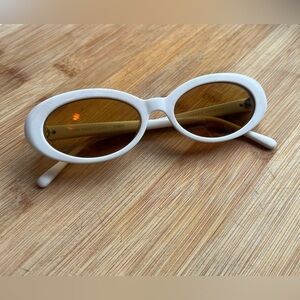 Crap Eyewear The Sweet Leaf  - amber lenses with white frame